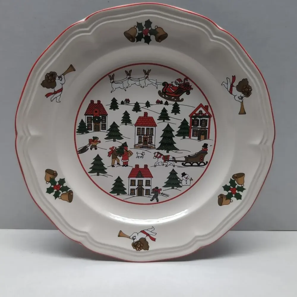 Set of 4 The Joy of Christmas Jamestown China 7.5